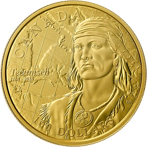 RCM-New-Release:--2018-14-Karat-Gold-Coin---250th-Anniversary-Of-The-Birth-Of-Tecumseh